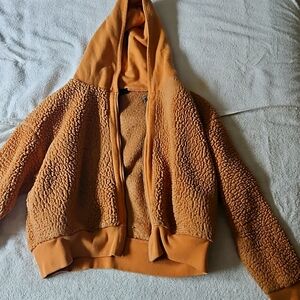 Brown Zip Us Teddy Jackwt
